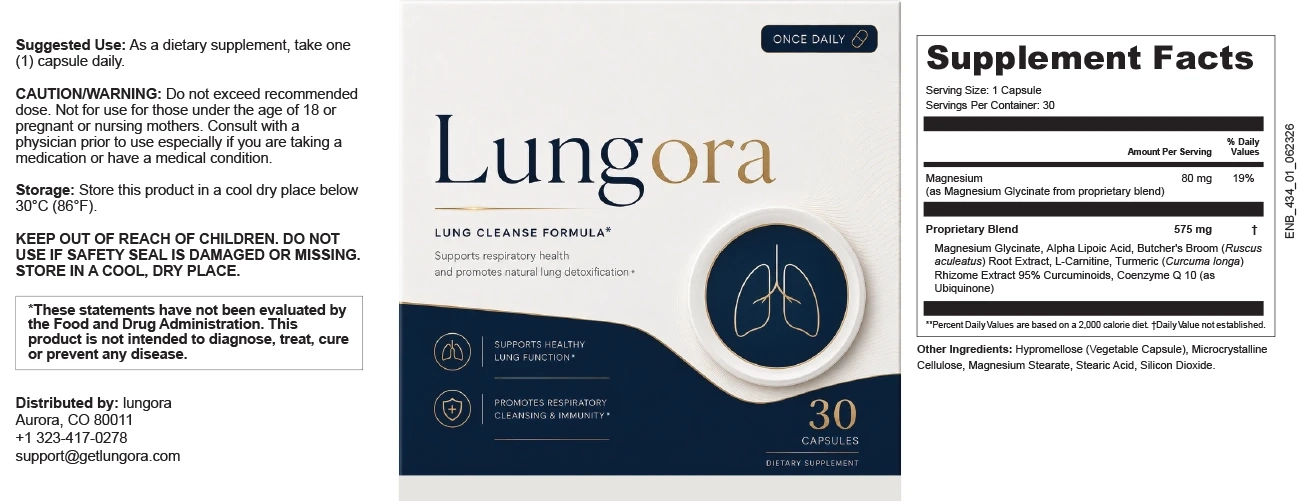 Lungora supplement facts and directions label